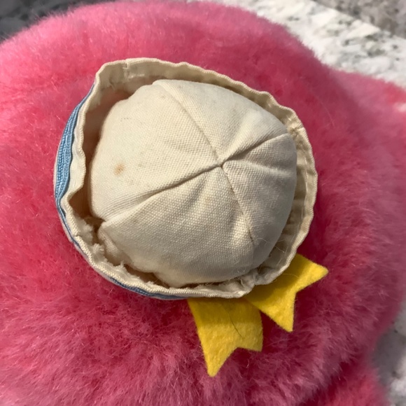Vintage Sanrio 9” tall Pink Plush Stuffed Seal Sealion w/ mini sailor hat - Picture 9 of 11